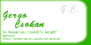 gergo csokan business card